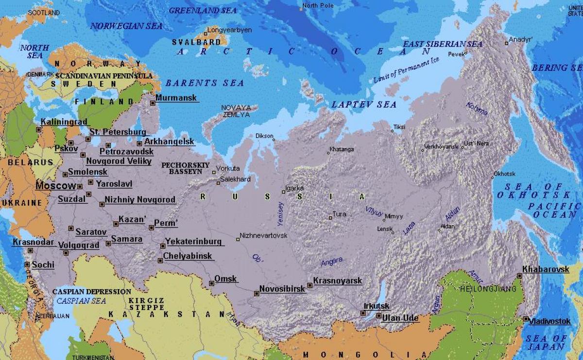 خريطة موسكو روسيا