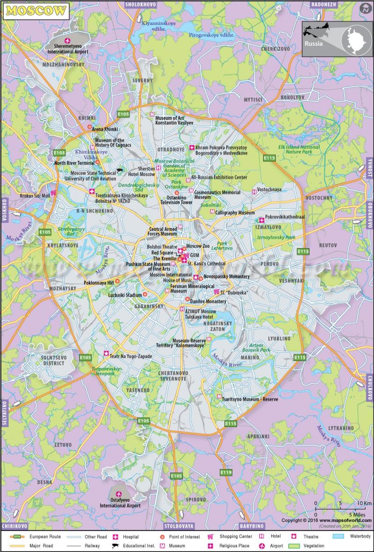 Moskau الخرائط