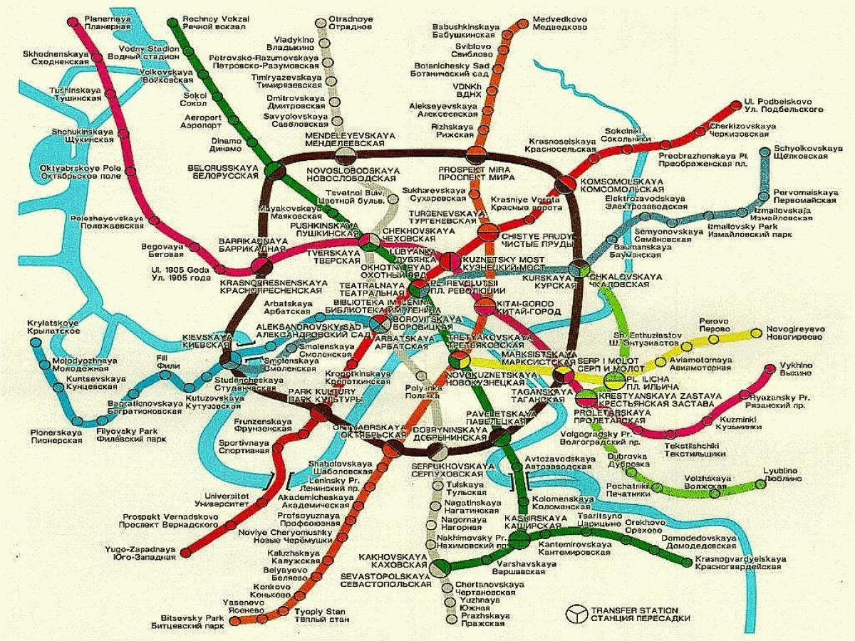 موسكو السكك الحديدية خريطة