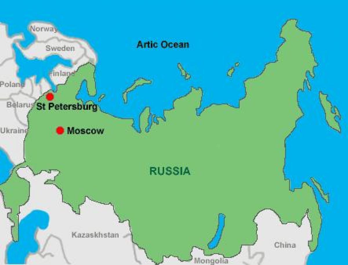 موسكو و سانت بطرسبرغ خريطة