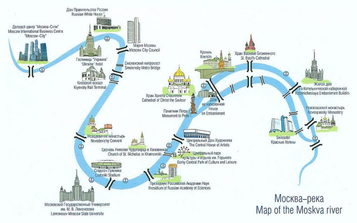 نهر موسكفا خريطة