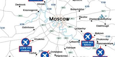 خريطة مطارات موسكو