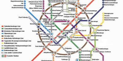موسكو خريطة المترو في اللغة الإنجليزية
